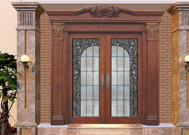 Ξύλινη πλαισίων πόρτα γυαλιού Dedorative συρόμενη, μαύρες συρόμενες πόρτες γυαλιού όρφνωσης εσωτερικές
